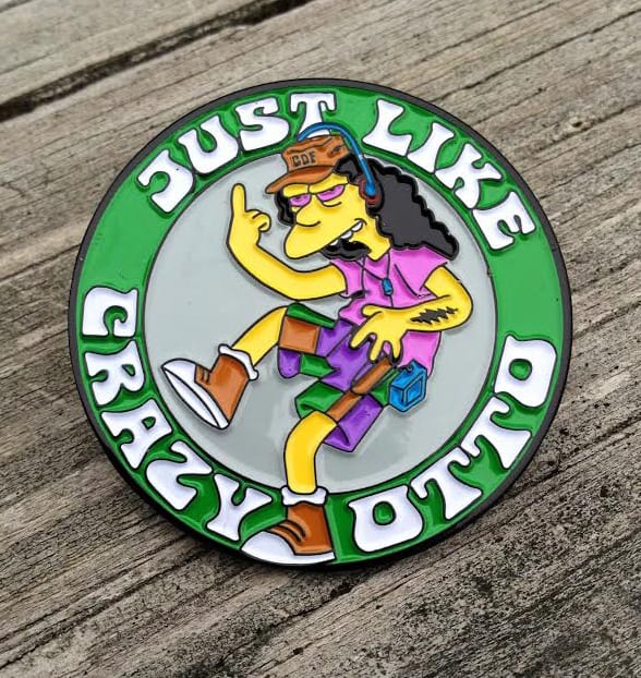 Crazy Otto / Ramble On Rose pin - Grateful Dead / Jerry Garcia / 420 cannabis cartoon inspired - Image 2