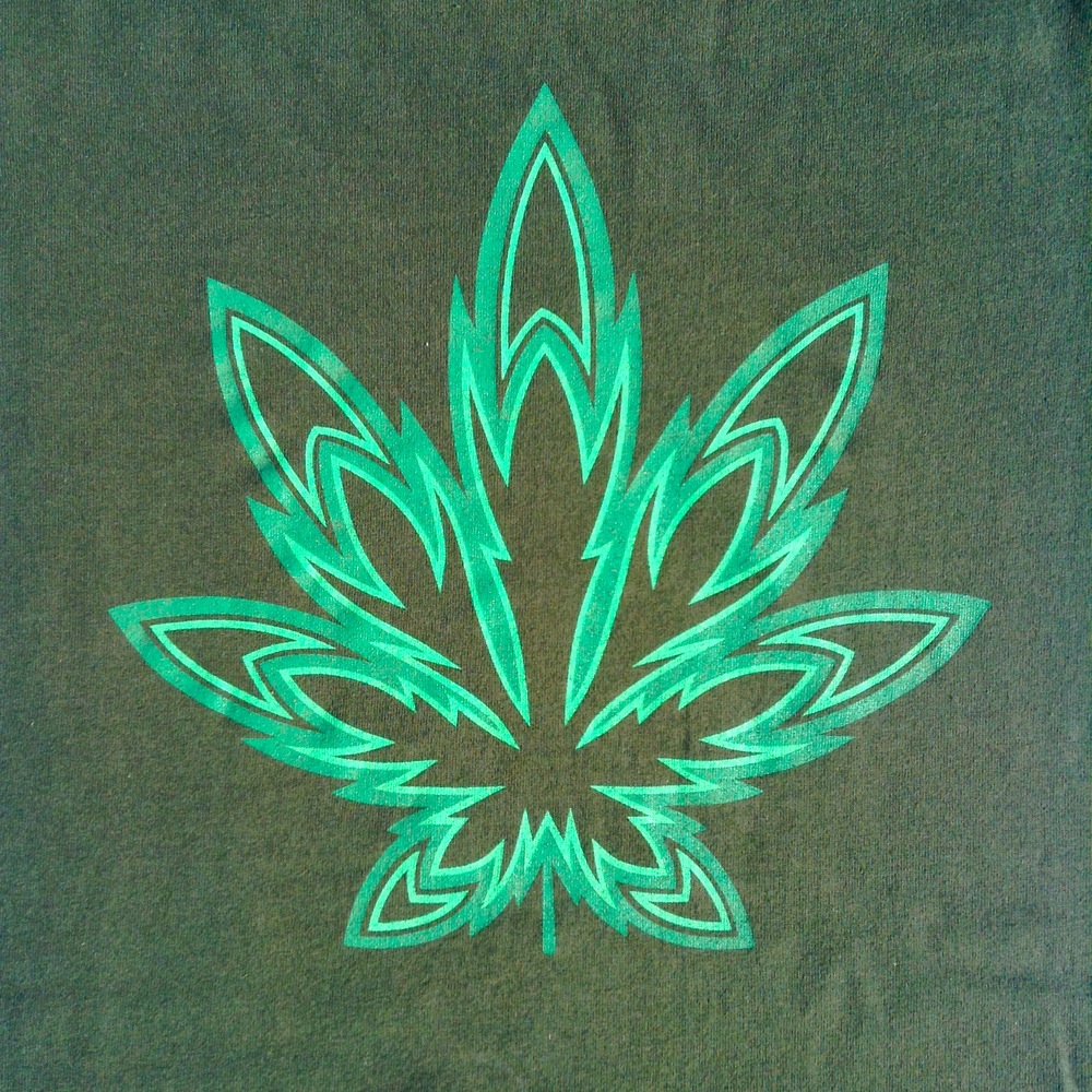 CLOSEOUT - Firebud ganja green tee shirt - 420 cannabis culture