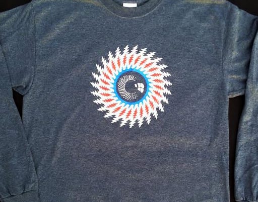 Lightning bolt eye LONG SLEEVE tee shirt - Grateful Dead inspired - Image 2
