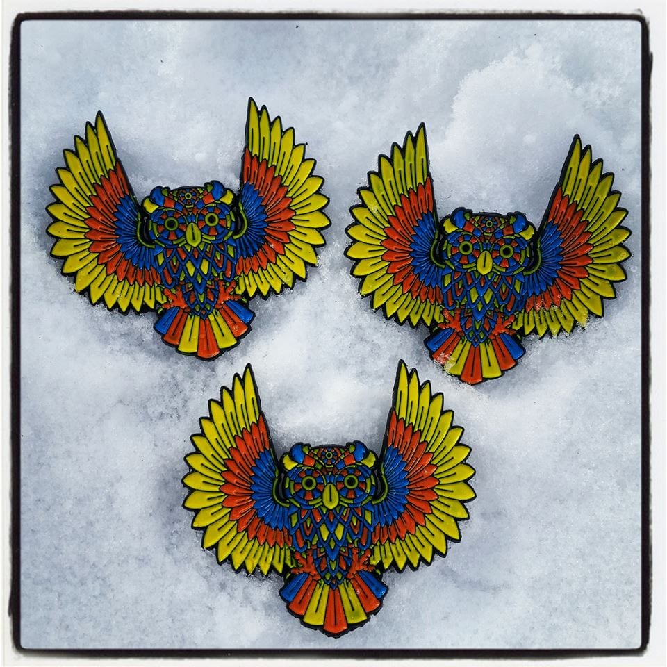 Wise Owl spirit animal pin - jambands, music festival, phish, disco biscuits, grateful dead and company co - Image 2