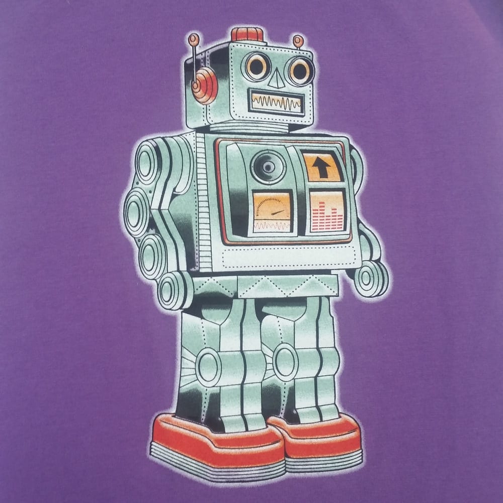 trippy robot ladies tank top - Image 2