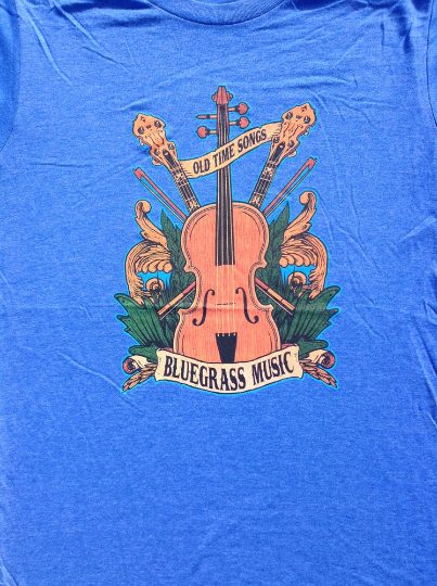 Bluegrass fan Old Time Songs blue tee shirt - Image 2