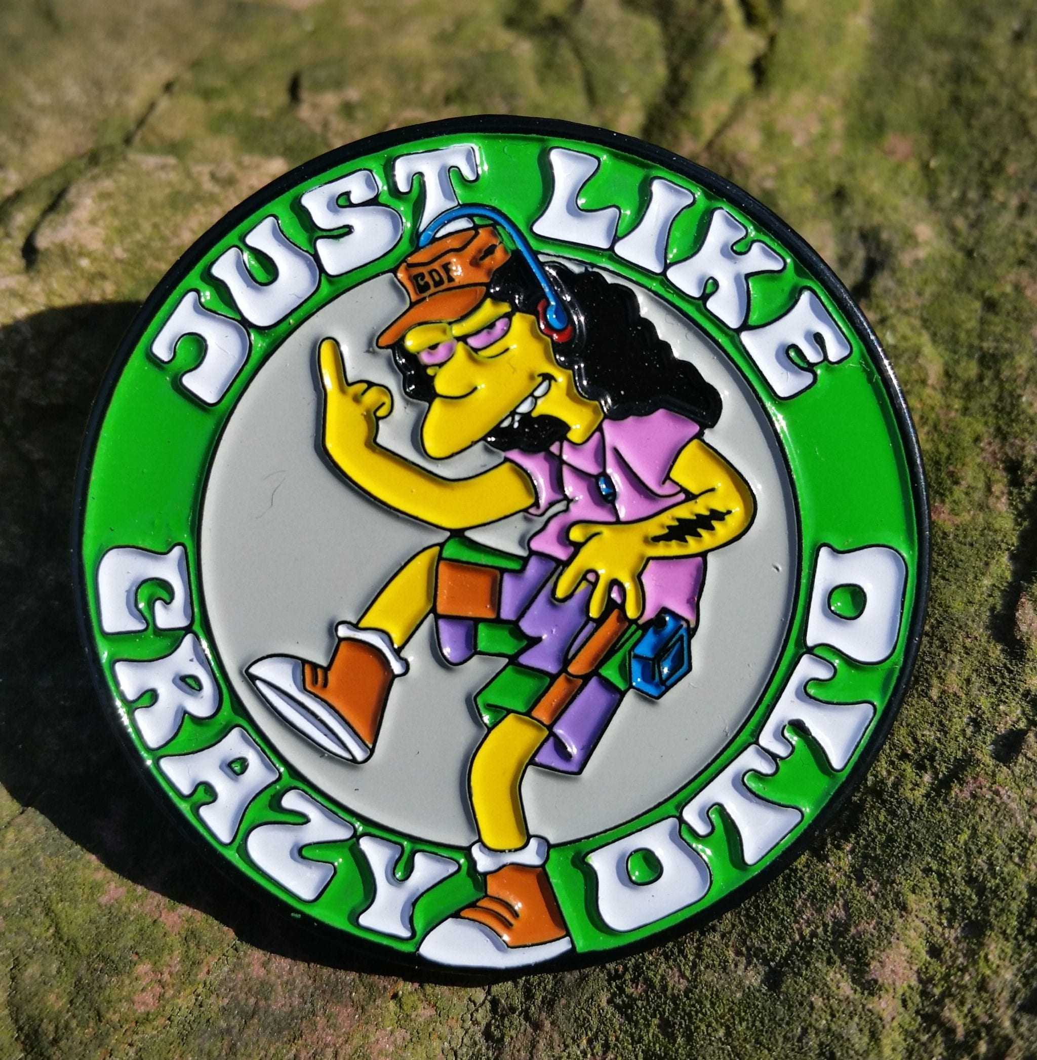 Crazy Otto / Ramble On Rose pin - Grateful Dead / Jerry Garcia / 420 cannabis cartoon inspired
