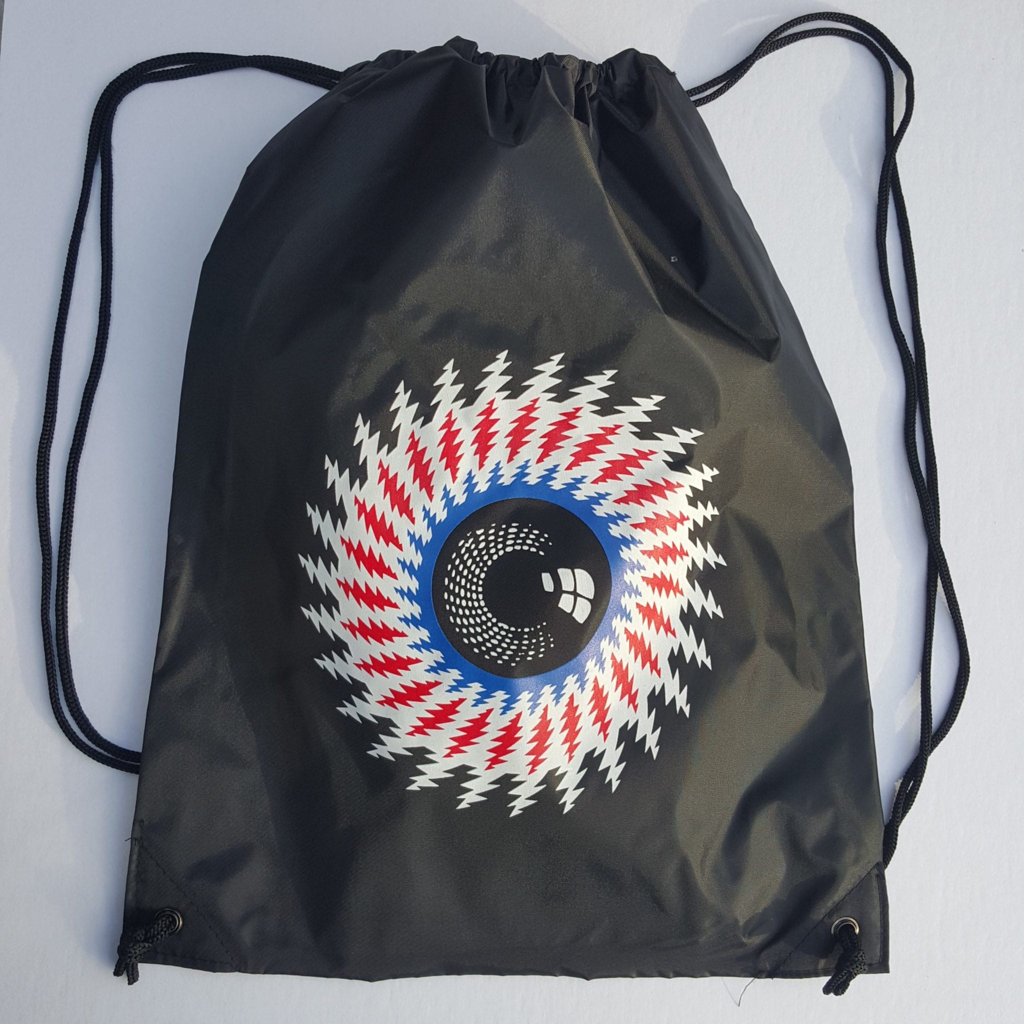 NEW lightning bolt eye cinch backpack - Grateful Dead and company lsd inspired drawstring bag