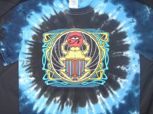 Egypt 78 Scarab tie-dyed tee shirt - Grateful Dead inspired