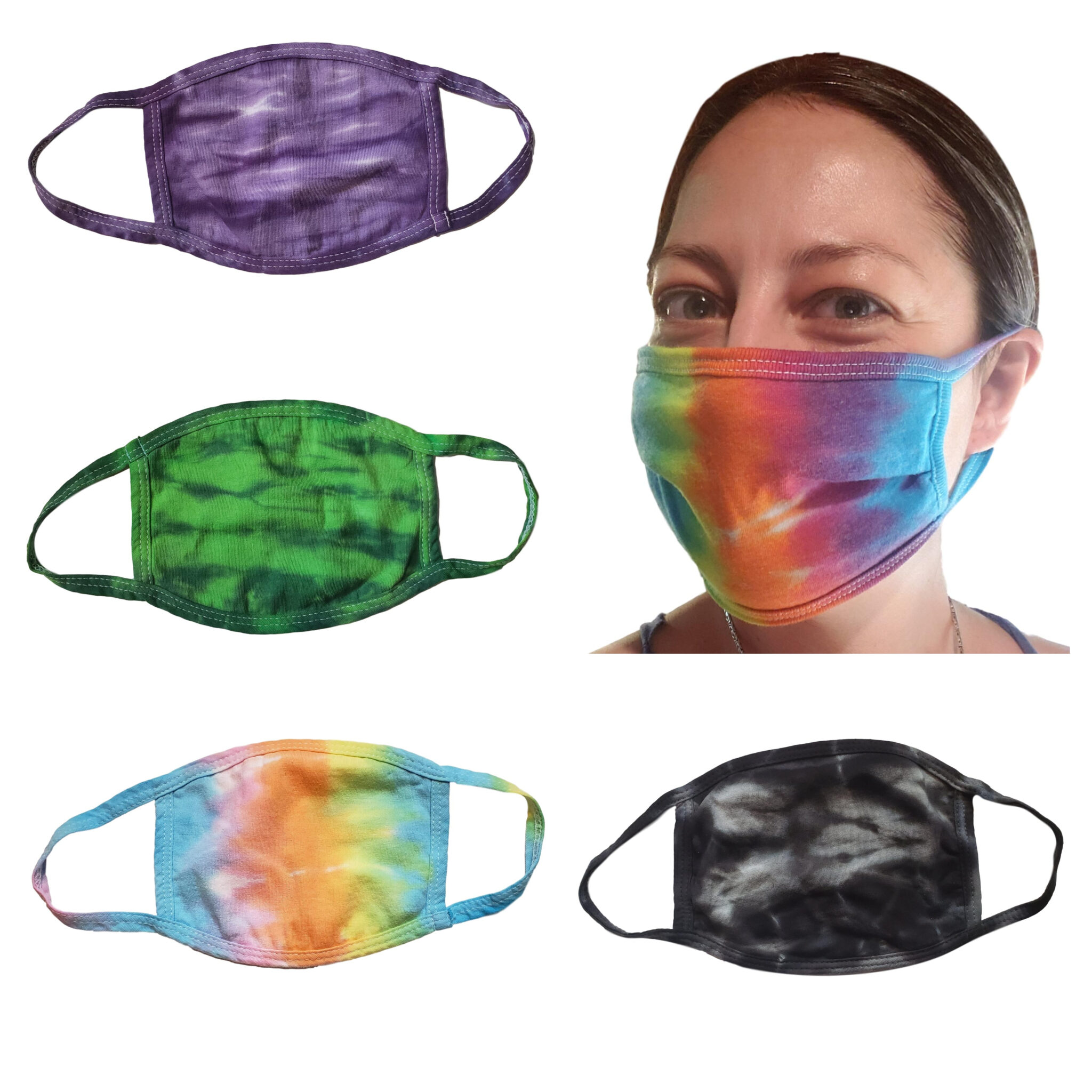 Tie dye face masks